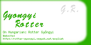 gyongyi rotter business card