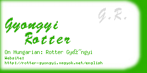 gyongyi rotter business card